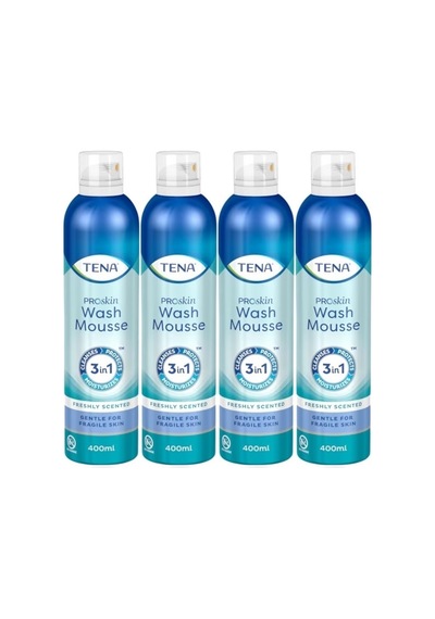 Tena Proskin Vücut Temizleme Köpüğü 400 Ml 3in 1 Arada 4 Lü Set Standart
