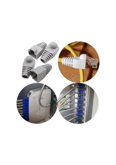 Px-cat6100 Gri Ca5/cat6 Rj45 Koruma Kılıfı, Cat6 Cover 100 Adet