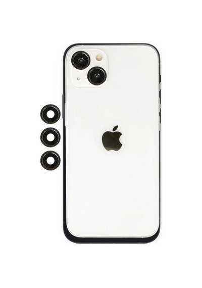Apple iPhone Uyumlu 14 Shine Kamera Lens - Siyah -