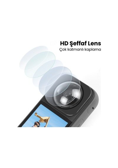 Puluz Insta360 X3 Lens Koruyucu Optik Cam