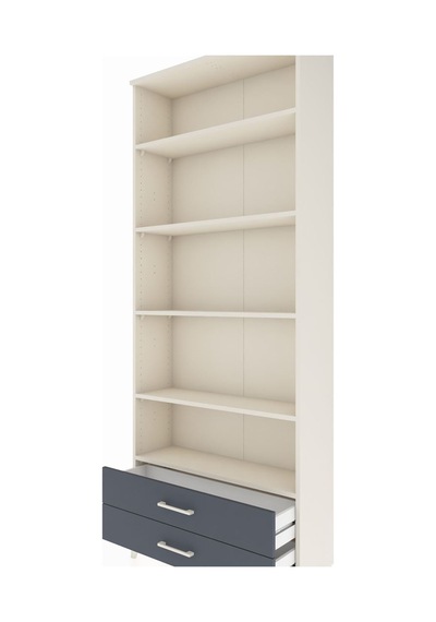 Arges Dolap 5 Raflı 2 Çekmeceli 88x30x221 Aytaşı-antrasit Aytaşı