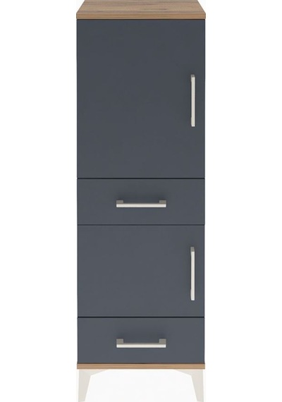 Arges Dolap 3 Raflı 2 Çekmeceli 2 Kapaklı 44x30x134 Çam-antrasit Atlas Çam