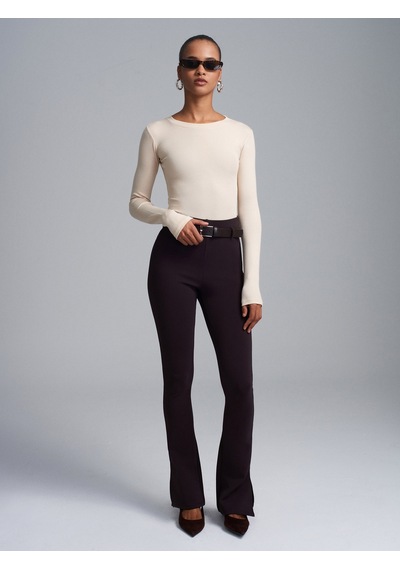 Dilvin 32695 Uzun Kollu Bodysuit-taş Taş
