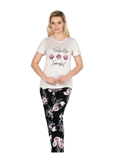 Kısa Kol Yazlık Modal Pijama Takımı Alperi 78-48 Taş