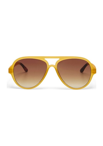Okkia Alessio Unisex Güneş Gözlüğütransparan Sarı / Lens: Kahverengi Degrade Sarı