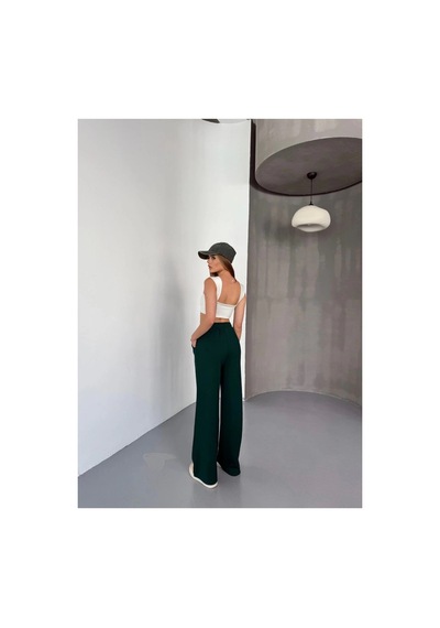 Kadın Osy Modal Yumuşak Dokulu Kumaş Nakış İşlemeli Rahat Bol Paça Eşofman Pantolon - Yeşil Kadın Osy Modal Yumuşak Dokulu Kumaş Nakış İşlemeli Rahat Bol Paça Eşofman Pantolon - Yeşil
