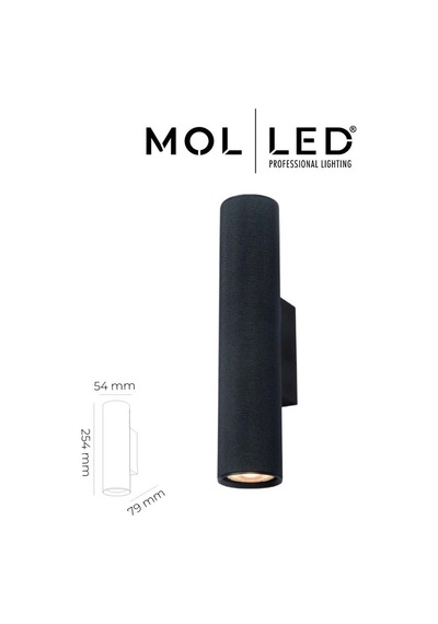 Molled Aura Serisi Siyah Çift Yönlü Dekoratif Gu10 Duylu Aplik - Mol8107
