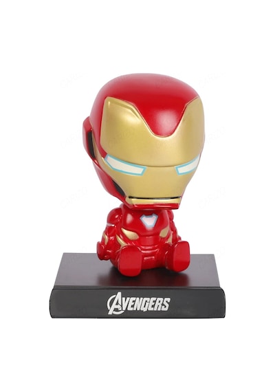 Süper Mario Kardeşler Mario Anime Sallanan Kafalı Figür Biblo Telefon Tutucu Dekoratif Masa Süsü Iron Man