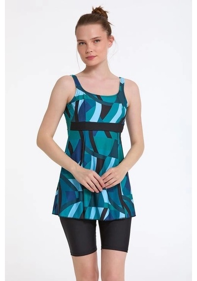 Angbutik Argento 0551-326 Kadın Taytlı Tankini Çok Renkli