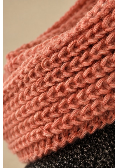 Boldy Örme Boyunluk Triko Atkı Somon Unisex (528295206)
