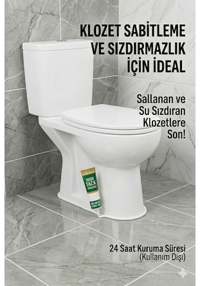 High Tack Güçlü Yapıştırıcı Klozet Sabitleme, Seramik Yapıştırıcı, Delmeden Montaj, Ultra Tutucu Ml-60 Ml