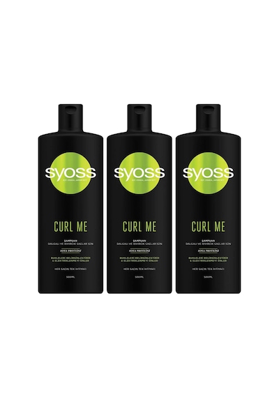 Syoss Curl Me Bukle Belirginleştirici Şampuan 500 ml x 3 Adet