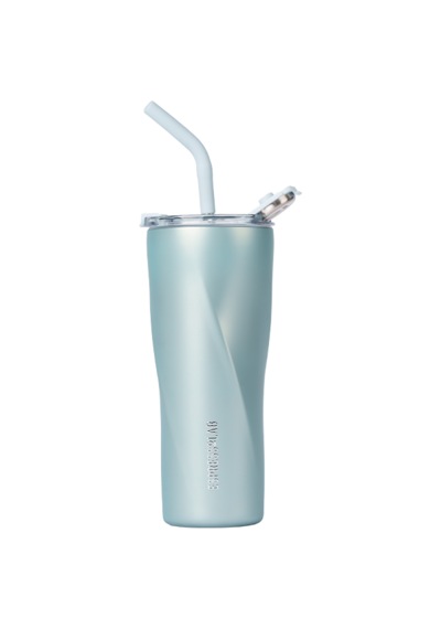 Paslanmaz Çelik Mint Metalik Tumbler Termos 550 Ml Pipetli Vakumlu Kapaklı No:136