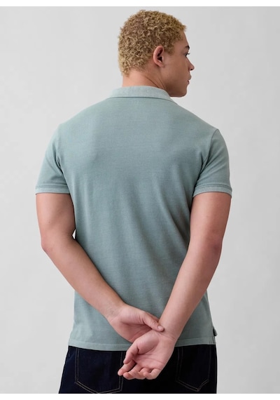 Gap Logo Pike Polo Yaka T-shirt 586306043 Kısa Kol Tişört Erkek T-shirt Yeşil