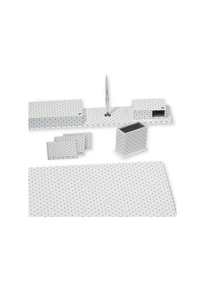 Tabac 7950-310 Multicolor Noktalı Beyaz Suni Deri Sümen Takımı