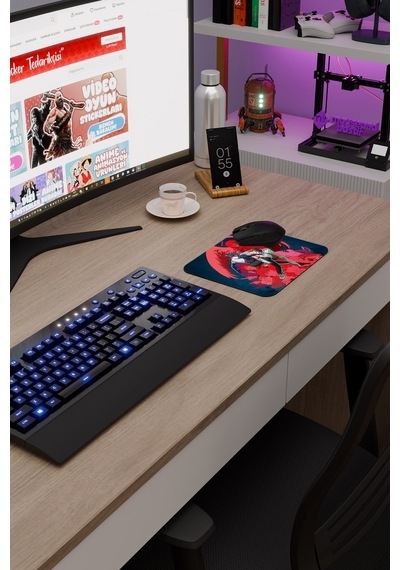 Chainsaw Man Anime V1 - 22x18 Gaming Kauçuk Kaymaz Taban Mouse Pad Fare Altlığı