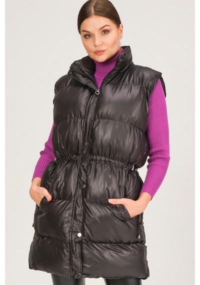 Z6732 Dewberry Hk Style Bayan Yelek-siyah Siyah