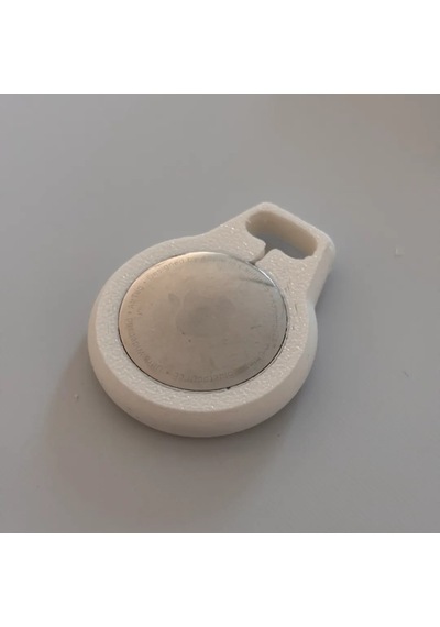 Apple Uyumlu AirTag İçin Dizayn Edilmiş Kılıf Anahtarlık Keychain Beyaz