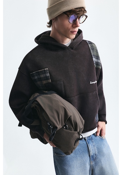 Vamos Boxy Fit Yama Detaylı Sweatshirt Kahve