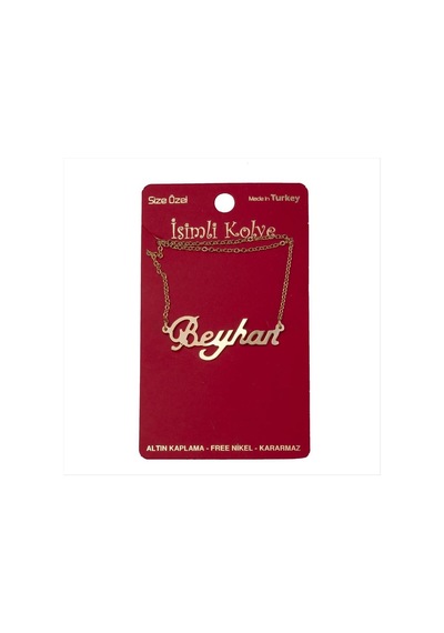 Beyhan - 40 - İsimli - Spt-gld - Kolye Sarı altın