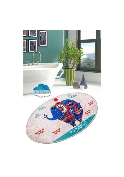 Etnic Oval Djt 80X100 Cm Banyo Halısı Paspas
