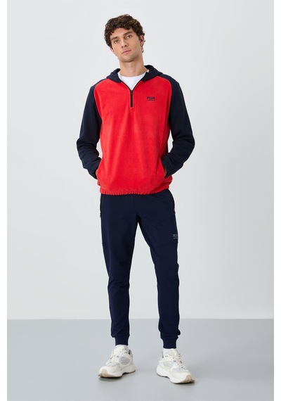 Air Jones Tommy Life Ruby Fiesta Standart Kalıp Polar Erkek Sweatshirt - 88300 Kırmızı