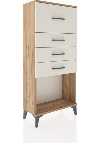 Hyperion Dolap 4 Çekmeceli 60x44x134 Çam-aytaşı Çam