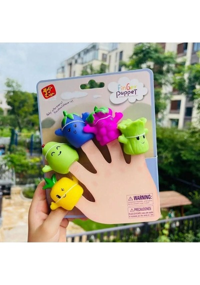Finger Puppet Sebzeler Parmak Kukla Seti 5 Sebzeli Oyuncak Parmak Kukla Çok Renkli