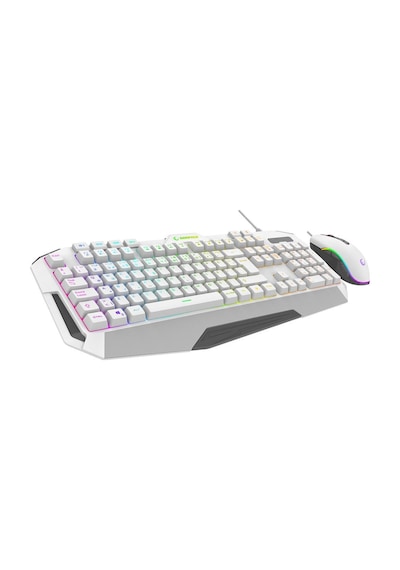 Rampage Km-34 Glare Beyaz Usb Rgb Aydınlatmalı Q 12800 Dpı Mouse Gaming Oyuncu Klavye Set Optik