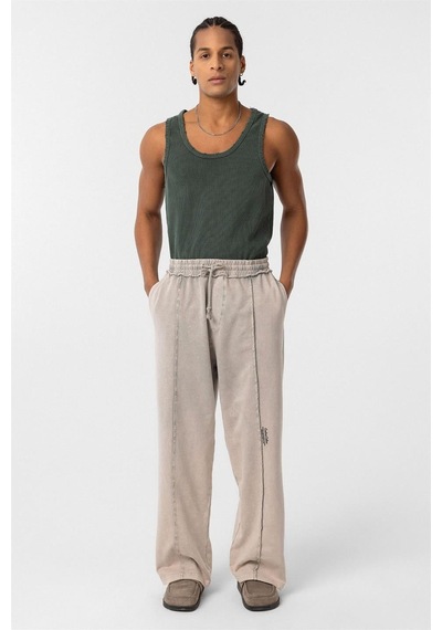 Vamos Yıkamalı Tank Top Kaşkorse Atlet Yeşil