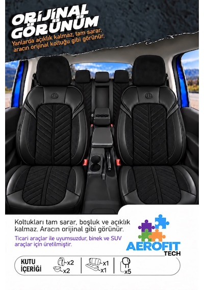 Kia Optima Shine Siyah Tay Tüyü Oto Koltuk Kılıfı Tam Set-kolay Montaj-terletmez-ortopedik 2000-2013