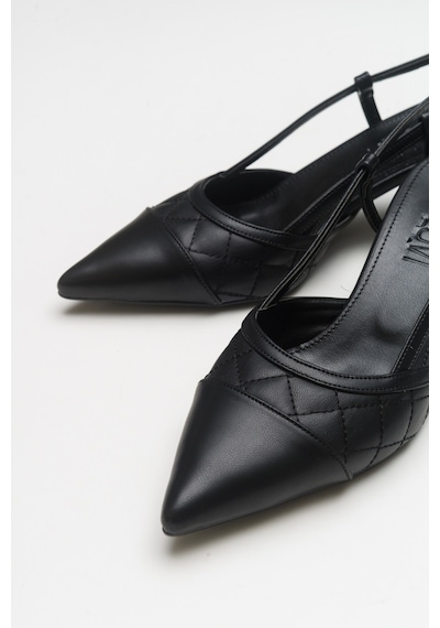 Luvishoes Poınt Siyah Kadın Topuklu Ayakkabı Siyah