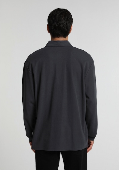 Colin's Colins Relaxed Fit Polo Yaka Düz Erkek Antrasit Uzun Kol Tişört Cl1080572 Q1.v2 Ant