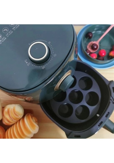 7 Gözlü Silikon Çok Amaçlı Airfryer Muffin Cupcake Kek Ve Çörek Pişirme Kalıbı Bx40 26 Cm