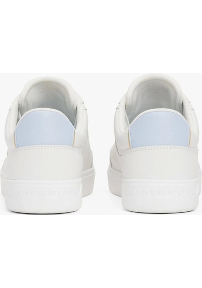 Tommy Hilfiger Kadın Deri Th Monogram Sneaker Beyaz