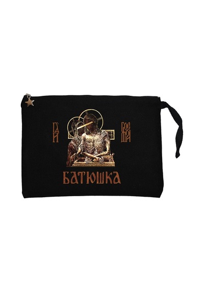 Batushka HospodiSiyah Clutch Astarlı Cüzdan / El Çantası Siyah