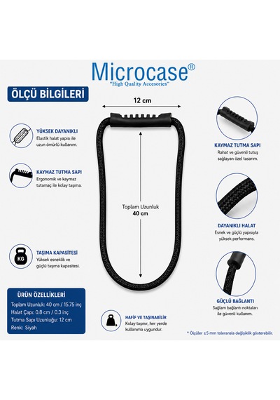 Microcase Çok Amaçlı Kablo Boru Hortum Sarmal Tutucu Askılık 2li Set Al5600 Siyah