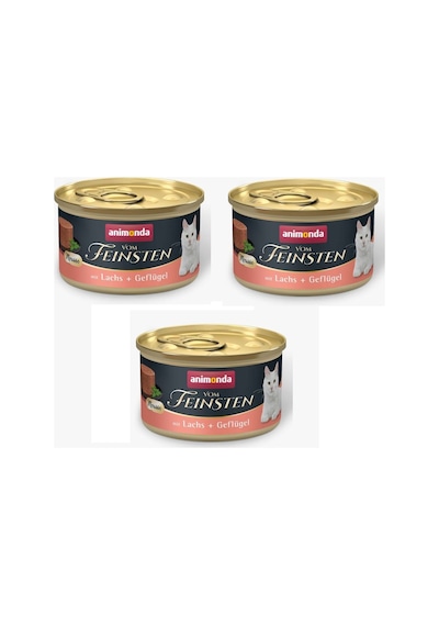 Animonda Vom Feinsten Somon Ve Kümes Hayvanlı Yetişkin Kedi Konsevesi 85 G X 3 Adet