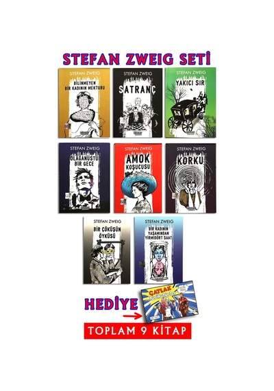 Stefan Zweig Seti + Çatlak Karikatürler 9 Kitaplı Set