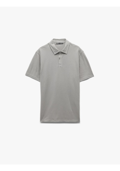 Koton Pamuklu Regular Fit Kısa Kollu Polo Yaka Tişört Gri 5sam10027mk Gri