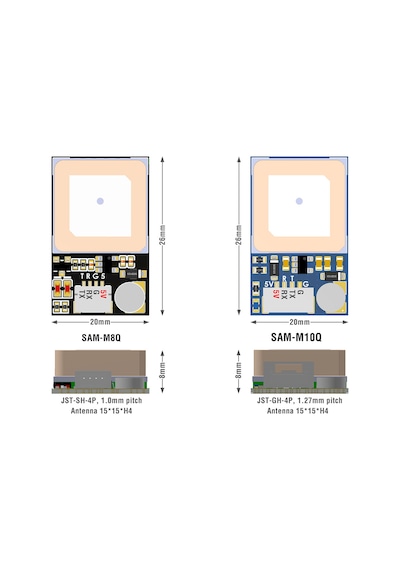 Matek Systems Gnss & Compass Sam-m10q Gps