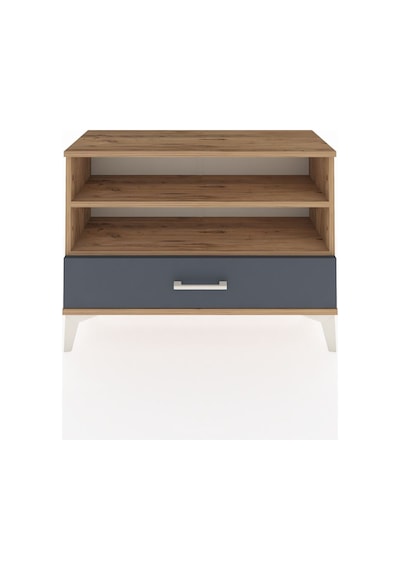 Arges Şifonyer 2 Raflı Tek Çekmeceli 88x30x64 Çam-antrasit Çam