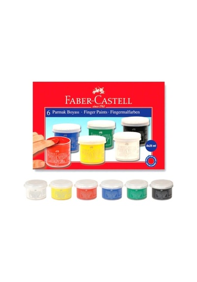 6'lı Parmak Boyası 6 Renk Parmak Boyası 6x25ml 4 Renk