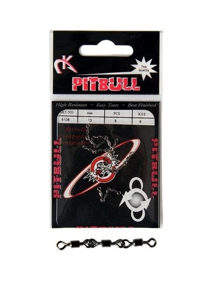 Pitbull 5105 3 Zincir Fırdöndü 5li Paket Black Nikel 14