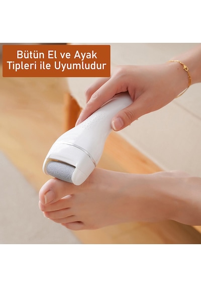 Valkyrie Şarjlı Ayak Törpüsü Nasır Giderici Elektrikli Topuk Törpüsü Led Işıklı Type-c Çift Başlıklı