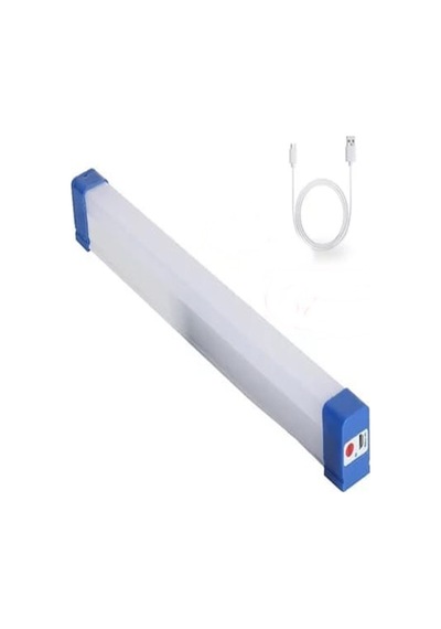 32Cm Usb Şarjlı 3 Mod Mıknatıslı Balıkçı-Kamp Feneri Led Işıldak Mavi