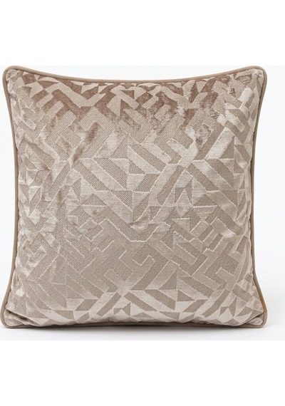 "etnika" Kadife Dokulu Kırlent Kılıfları - 45x45 Sütlü Kahve