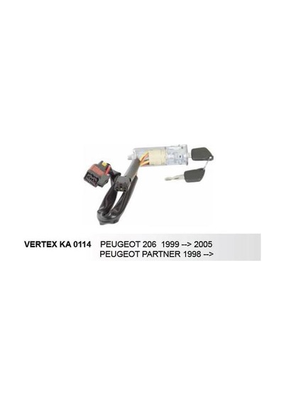 Kontak Anahtar Peugeot 206 1998/2005 Partner 1998 Sonrası 4162p0 Vertex Ka0114