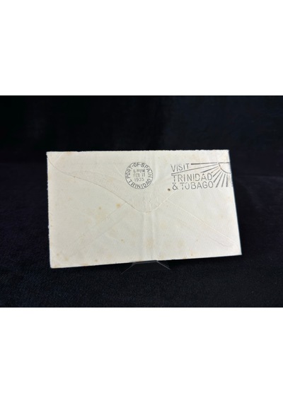1935 Yılında Trinidad And Tobago Dan İngiltere'ye Postalanmış 1 Ve 2 Cent Pullu