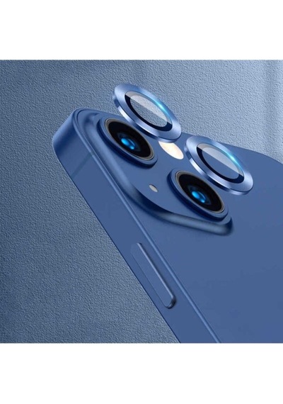 Apple Uyumlu iPhone 13 Mini Zore Cl-04 Kamera Lens Koruyucu Mavi